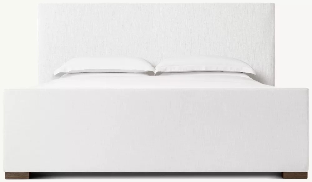 Cama de plataforma de painel de tecido com Footboard