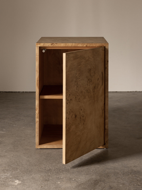 Burl natural - Gabinete em pé estampado