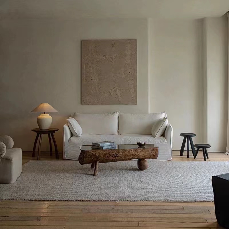 Sofá de tecido lavável simples e destacável