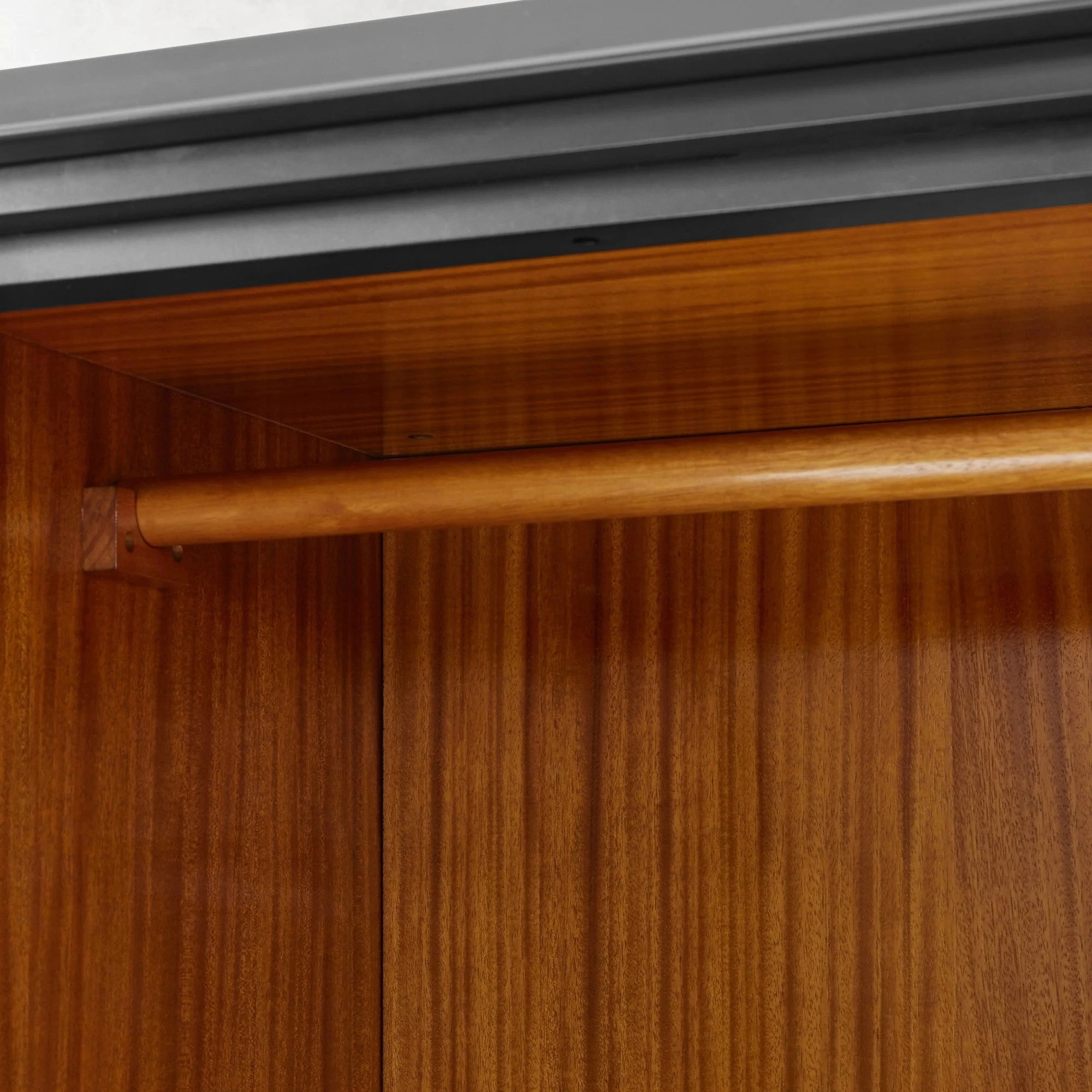 Double - Porta Black Storage Gabinet com gaveta