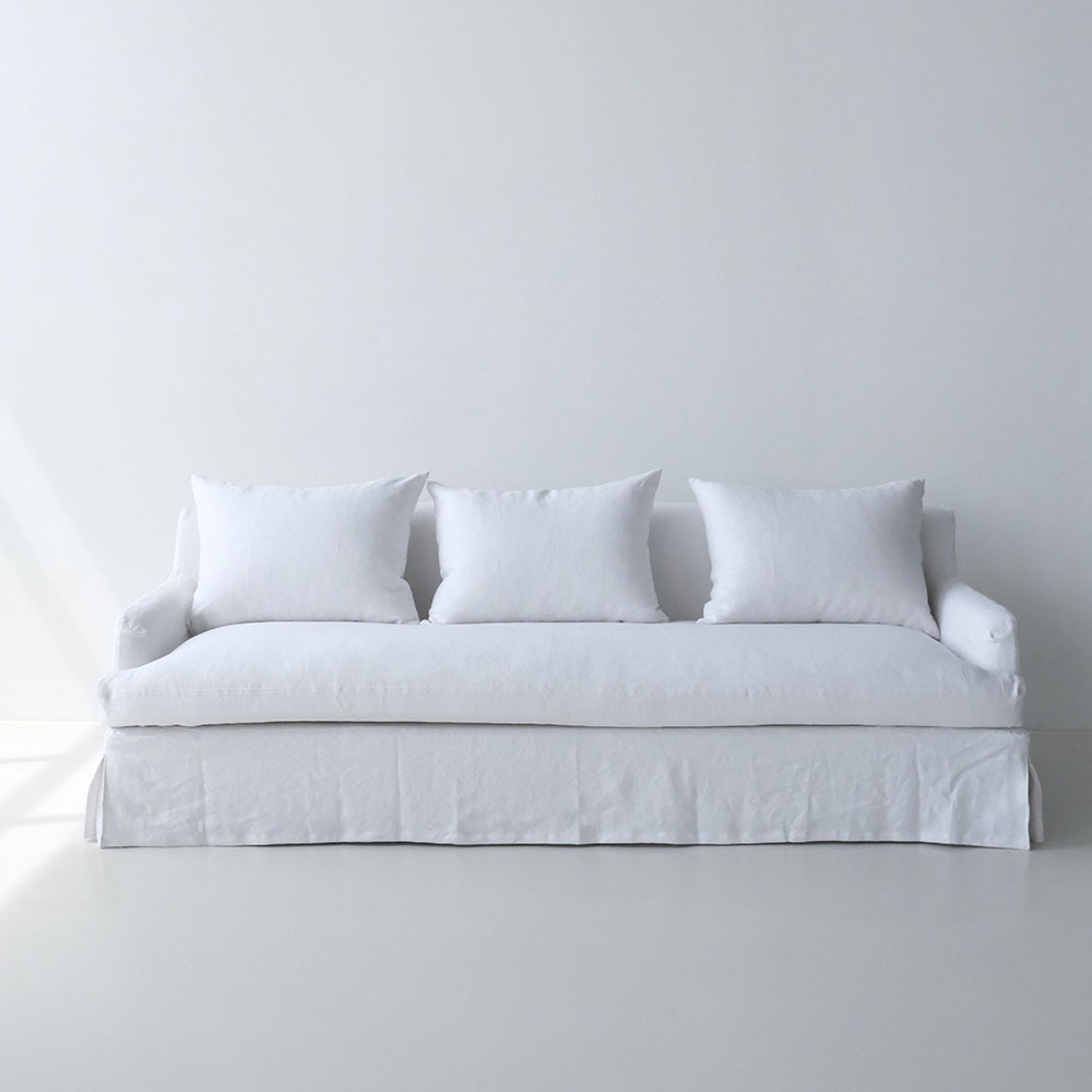 Sofá de tecido lavável no estilo zen