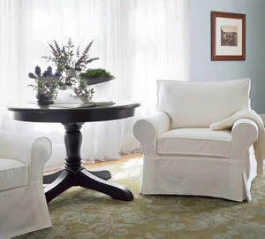 Sofá branco removível e lavável