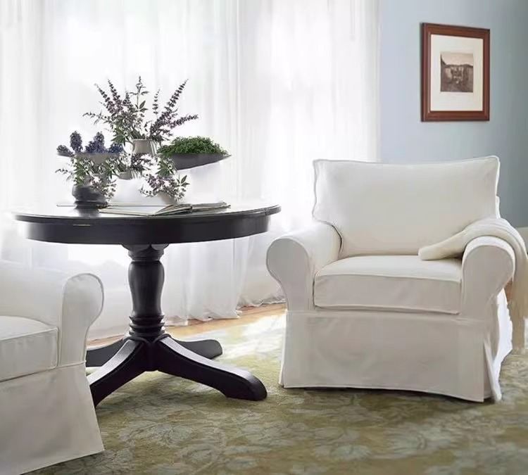 Sofá branco removível e lavável