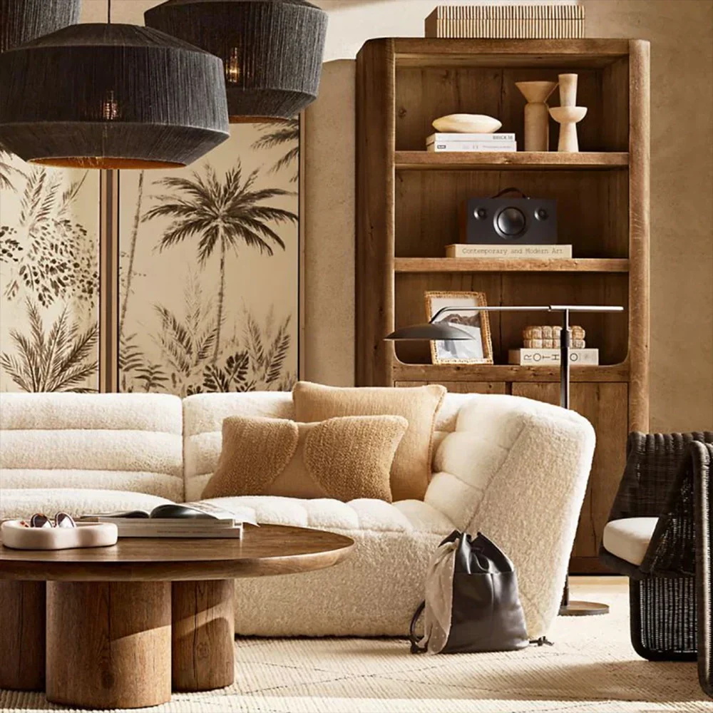 Natural - prateleira de armazenamento de madeira inspirada