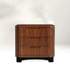 Mesa de cabeceira de três gordura de cor de bobina de carvalho