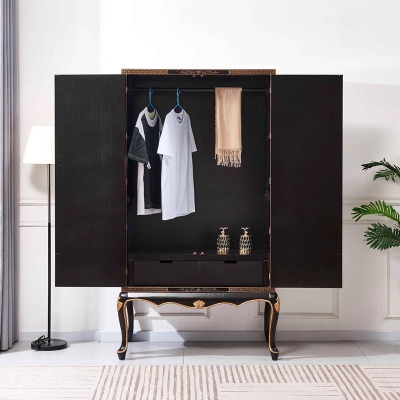 Novo guarda-roupa de pintura &agrave; m&atilde;o chinesa cl&aacute;ssica