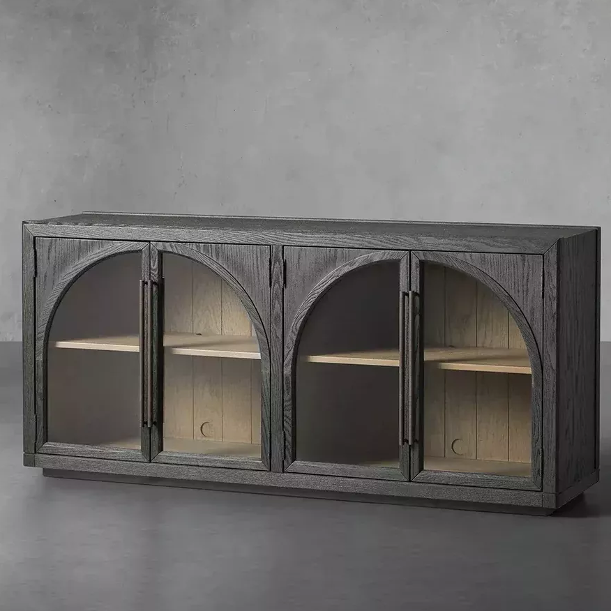 Aparador de carvalho preto: um modelo de qualidade superior e estética espacial