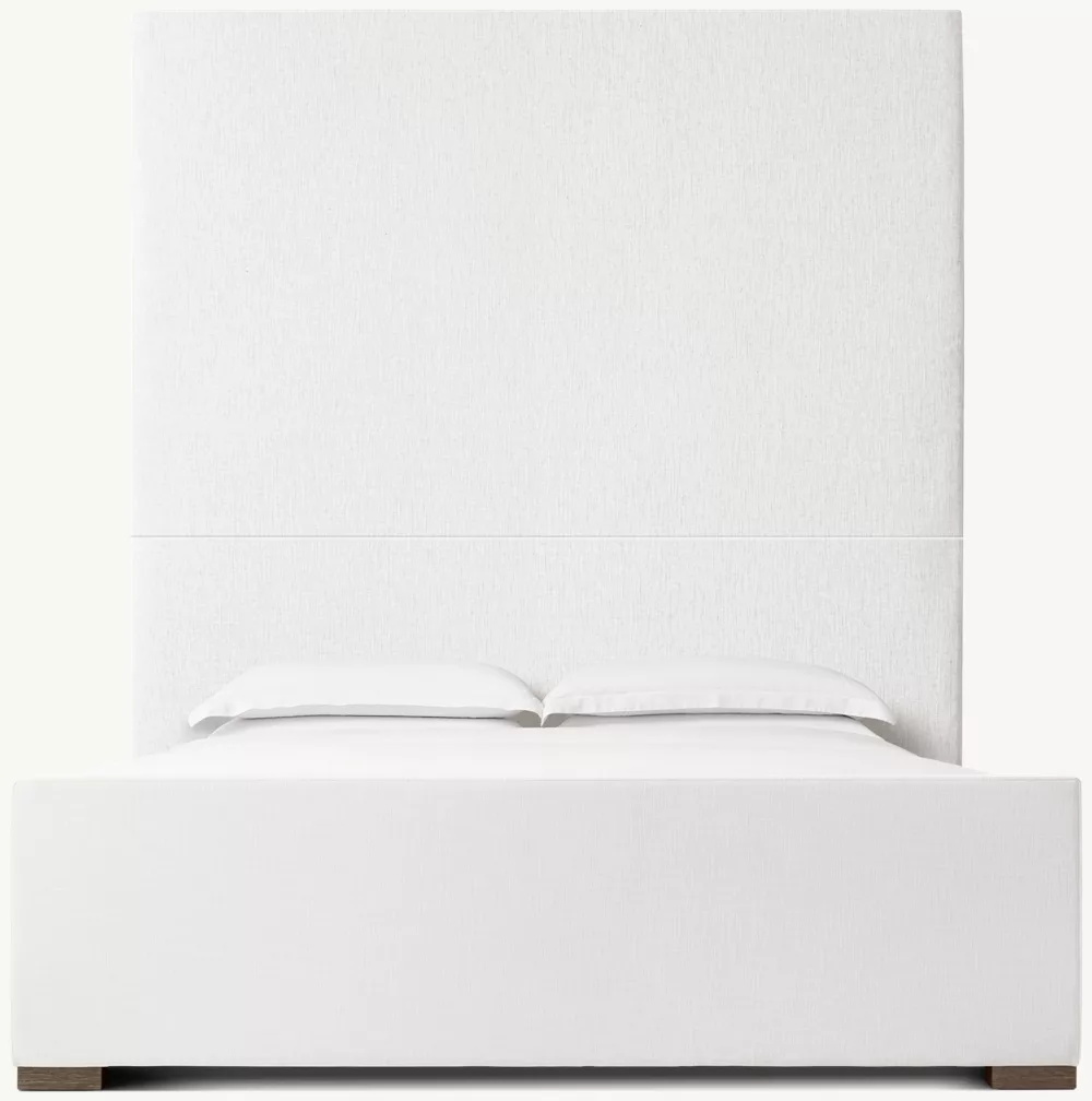 Cama de plataforma de painel de tecido com Footboard