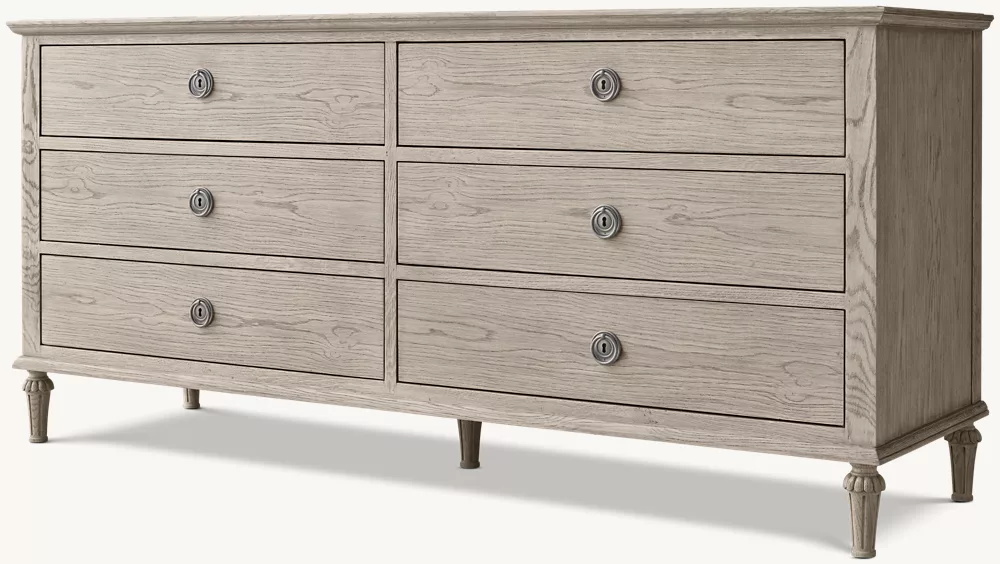 Gabinete de seis gabarões de carvalho