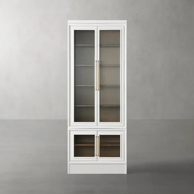 Modern Minimalist Double - Glass - Armário de Armazenamento de Portas