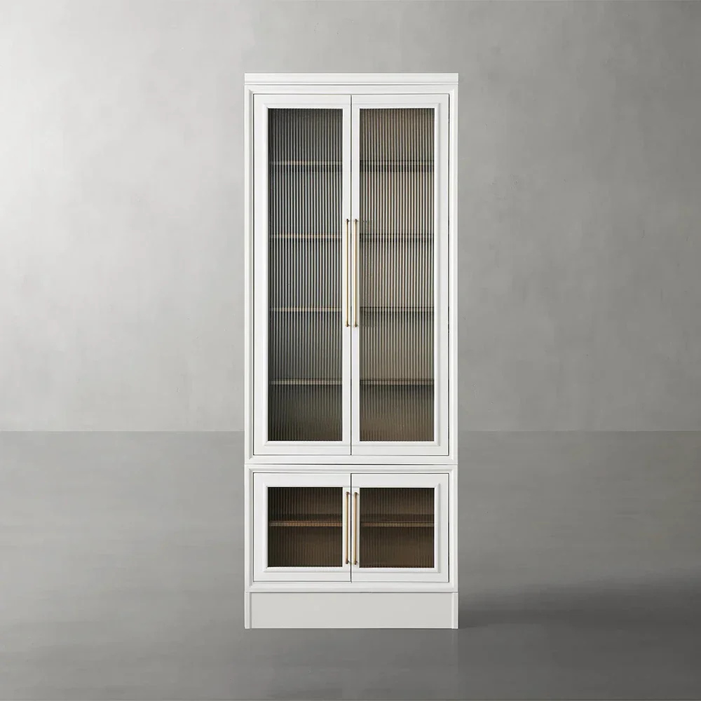 Modern Minimalist Double - Glass - Armário de Armazenamento de Portas