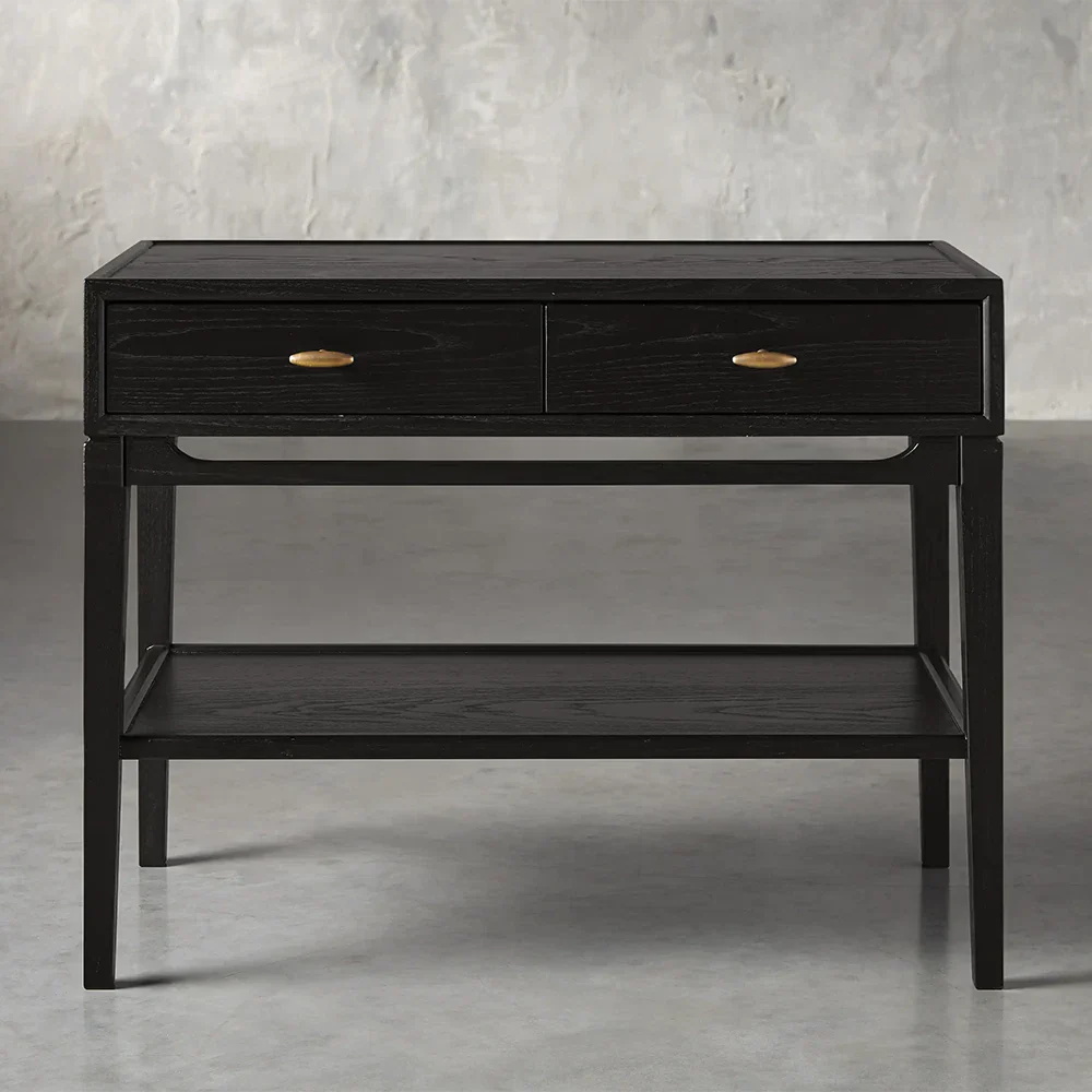 Mesa de cabeceira simples de dois puxadores