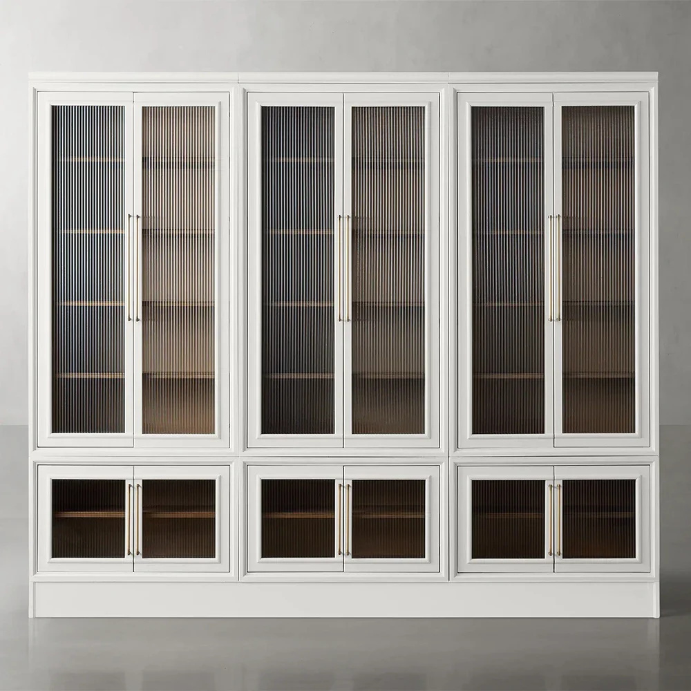 Modern Minimalist Double - Glass - Armário de Armazenamento de Portas