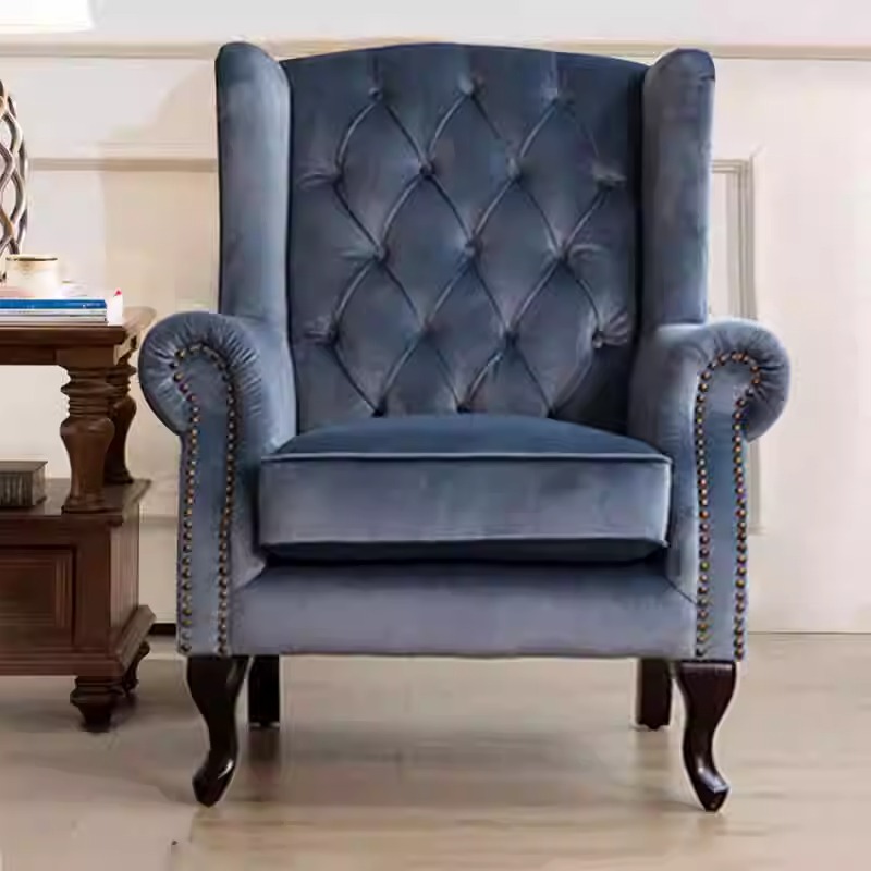 Cadeira de sofá de tecido de estilo americano