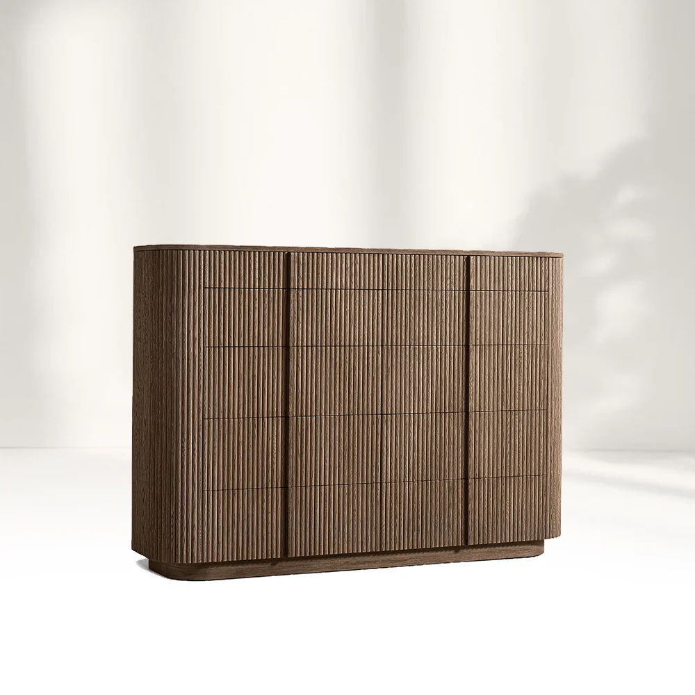 Cômoda de madeira de madeira sólida de estilo americano