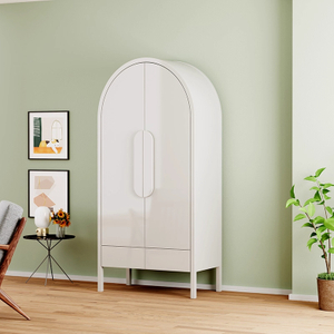 Guarda-roupa de madeira maciça de estilo americano