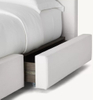Cama de plataforma de painel de tecido com Footboard