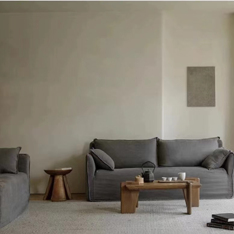 Sofá de tecido lavável simples e destacável