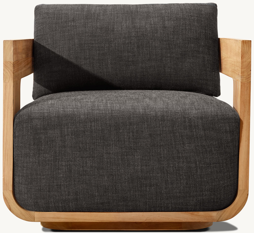 Cadeira individual para exterior em teca natural