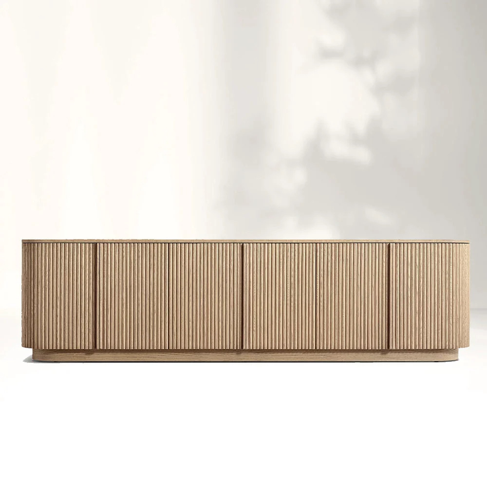 Sala de estar americana de madeira de madeira branca de madeira branca armário de tv armário