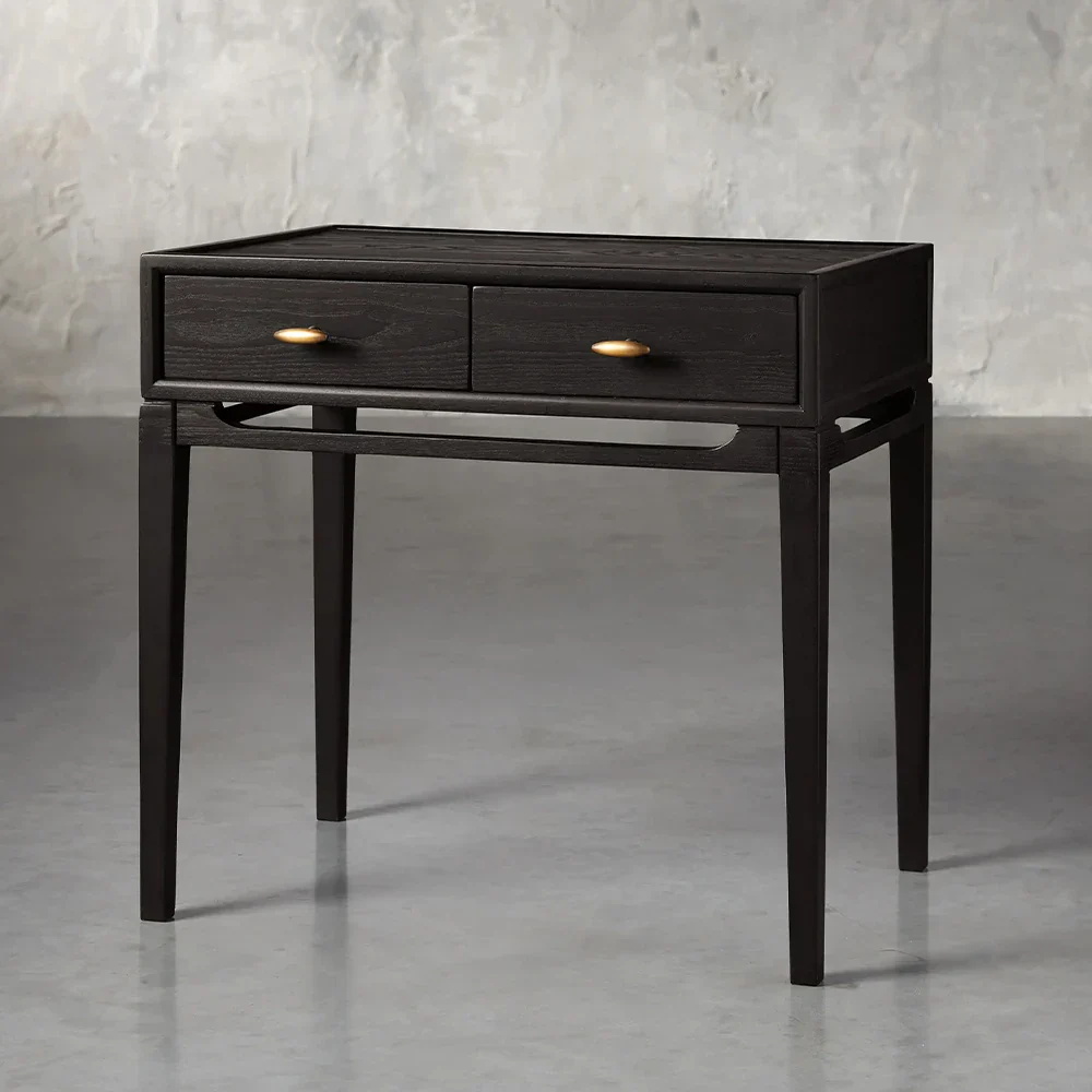 Mesa de cabeceira simples de dois puxadores