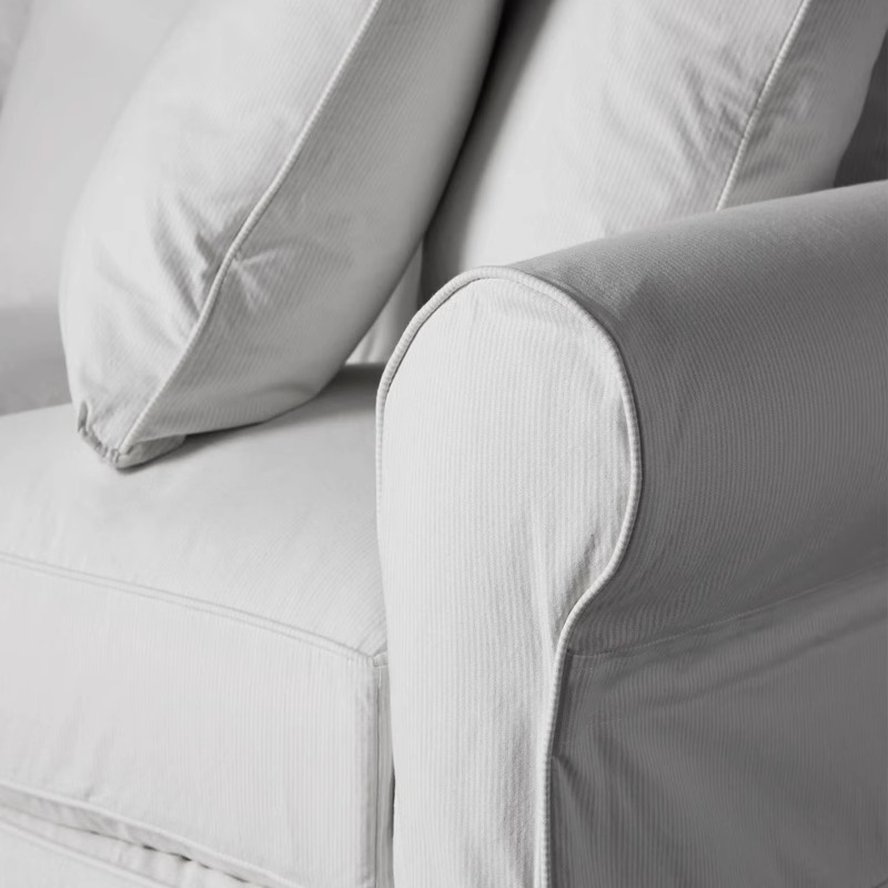 Sofá de tecido lavável de linho