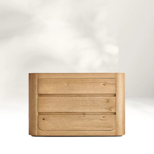 Gabinete de armazenamento de madeira de três gavetas