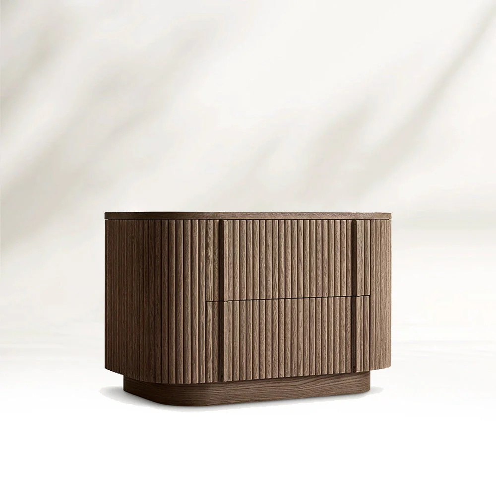 Vertical - mesa de cabeceira curva listrada