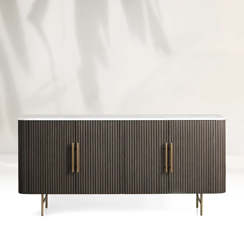 Gabinete de televisão feito de carvalho branco