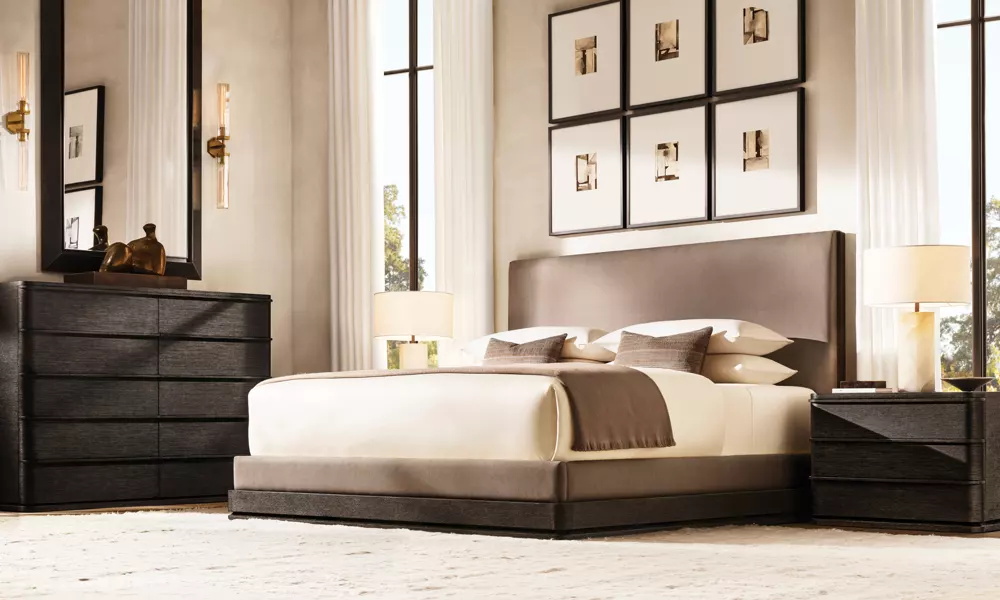 Painel de tecido Cama de casal