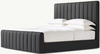  Cama de plataforma de painel de tecido com Footboard