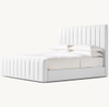  Cama de plataforma de painel de tecido com Footboard