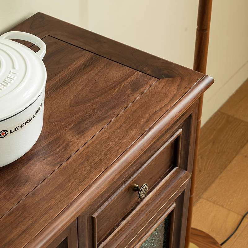 Aparador de madeira maciça de nogueira preta