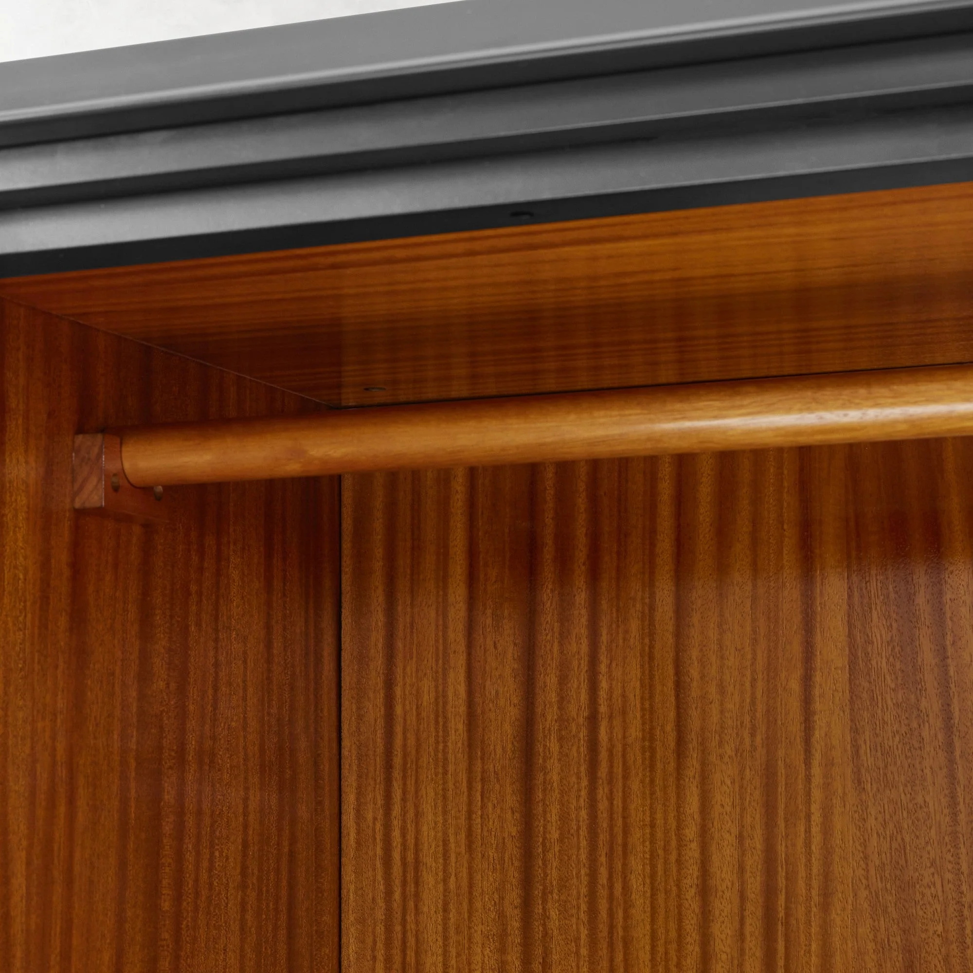 Double - Porta Black Storage Gabinet com gaveta